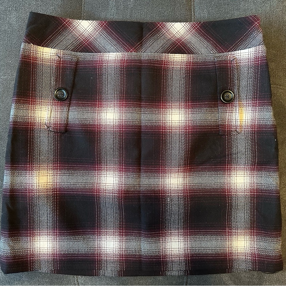 Ann Loft Mini dress skirt poly/rayon lined  with back zipper